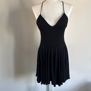 Elegant Black Spaghetti Strap Dress